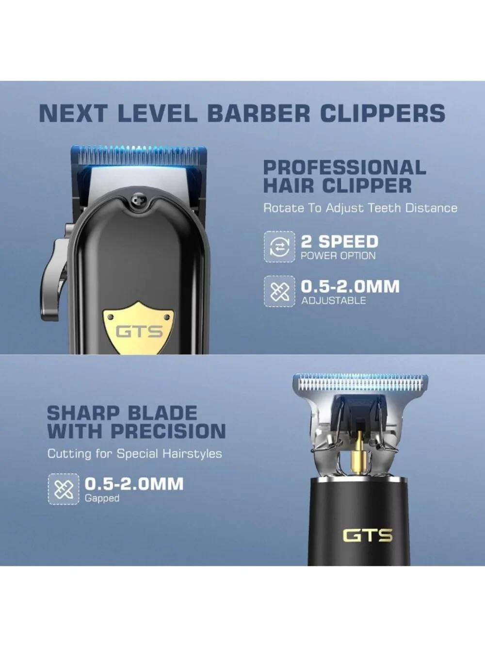 Men's Hair Clippers & Trimmers Set - Electric Barber Clippers with Box, Gifts